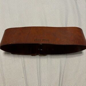 Miu Miu Brown Leather Belt Bag